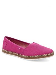 Rieker Espadryle M2278-31 Różowy. Czerwone espadryle damskie Rieker, bez wzorów, z materiału, bez obcasa, bez zapięcia. Za 269.99 zł.