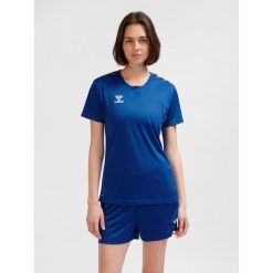 Damski jersey Hummel Authentic Pl. Niebieskie koszulki sportowe damskie Hummel, bez wzorów, z jersey, sportowe, bez kołnierzyka. Za 191.00 zł.