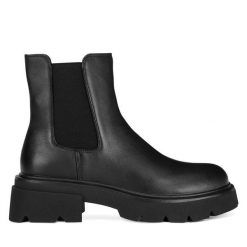 Sztyblety Badura. Czarne botki damskie Badura, bez obcasa, na płaskiej podeszwie, bez zapięcia. Za 299.99 zł.