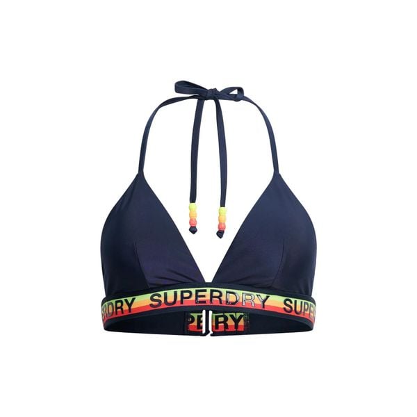 Damski top do kostiumu kąpielowego Superdry. Niebieskie topy damskie Superdry., l, bez wzorów, z elastanu, bez kołnierzyka, bez ramiączek. Za 212.65 zł.