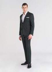 PAKO LORENTE – Zielone eleganckie spodnie męskie. Zielone eleganckie spodnie męskie Pako Lorente, m, bez wzorów. Za 399.99 zł.