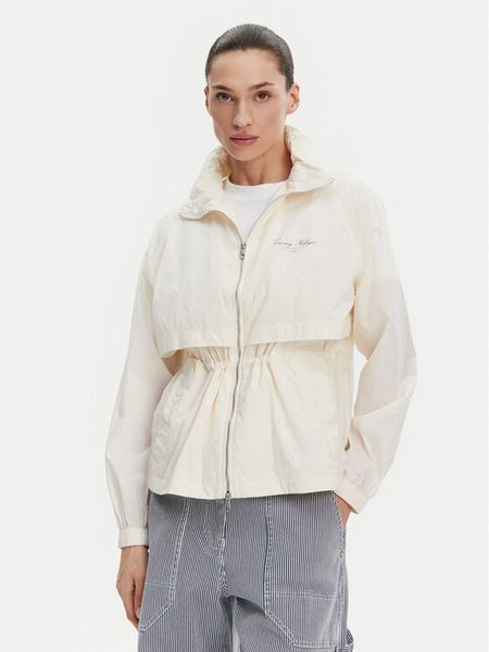 Tommy Hilfiger Wiatrówka WW0WW45413 Beżowy Regular Fit. Brązowe kurtki damskie Tommy Hilfiger, xxl, bez wzorów, z syntetyku, bez kaptura. Za 589.99 zł.