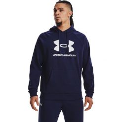 Bluza z kapturem Under Armour Rival Fleece, Mężczyźni. Białe bluzy męskie Under Armour, l, bez wzorów, z bawełny, z kapturem. Za 349.99 zł.