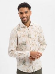 JOOP! Koszula z zawartością lnu - Pai Mężczyźni Slim Fit Bawełna biały|różowy|zielony, 40. Białe koszule męskie JOOP!, m, bez wzorów, z bawełny, eleganckie, bez kołnierzyka, bez ramiączek. Za 479.95 zł.