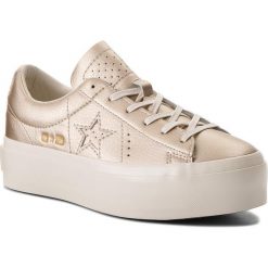 Sneakersy CONVERSE - One Star Platform Ox 559924C Light Gold/Light Gold/Egret. Półbuty damskie Converse. W wyprzedaży za 299.00 zł.