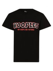 The Kooples T-shirt Kobiety Bawełna czarny, 2. Czarne t-shirty damskie The Kooples, l, bez wzorów, z bawełny, retro, bez kołnierzyka. Za 399.95 zł.