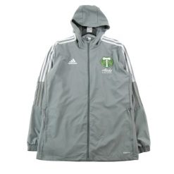 Second life - Kurtka przeciwwiatrowa męska Portland Timbers MLS - Stan dobry. Szare kurtki męskie Adidas, m, bez wzorów, z materiału, do piłki nożnej. Za 168.96 zł.