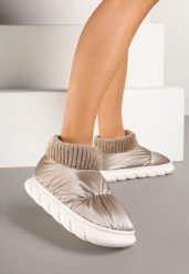 Ciemnobeżowe Kapcie Vices Pikowane na Piankowej Podeszwie Floraviel. Brązowe kapcie damskie Born2be, bez wzorów, z dzianiny. Za 29.99 zł.