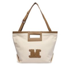 Torebka Max Mara Beachwear. Brązowe torebki do ręki damskie Max Mara Beachwear, bez wzorów, bez dodatków. Za 1,024.00 zł.