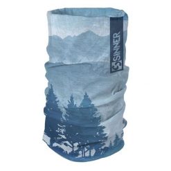 Bandana SINNER Water Mountain Blue, unisex. Niebieskie czapki i kapelusze damskie SINNER, na zimę, bez wzorów, sportowe. Za 140.00 zł.