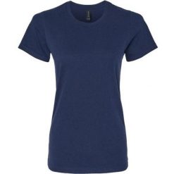 Damska Koszulka Softstyle O Średniej Grubości. Niebieskie koszulki sportowe damskie Gildan, xl, bez wzorów, bez kołnierzyka, bez ramiączek, trekkingowe. Za 33.99 zł.
