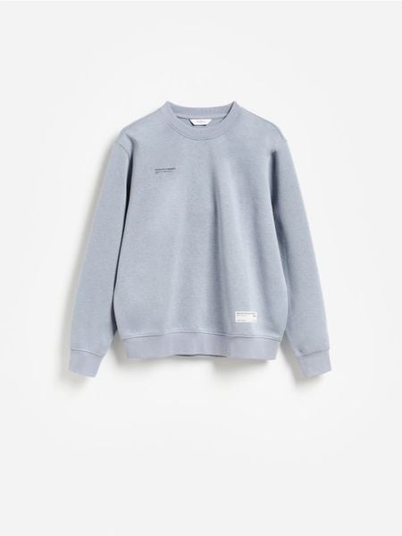 Bluza regular z bawełną - niebieski. Niebieskie bluzy męskie Reserved, l, bez wzorów, z bawełny, bez kaptura. Za 119.99 zł.