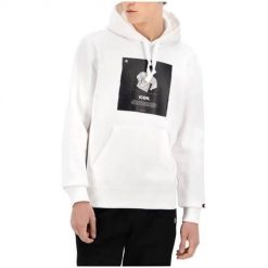 Bluzy sportowa męska Champion Icon Graphic Print Hoodie. Białe bluzy męskie Champion, l, bez wzorów, z kapturem. Za 241.00 zł.