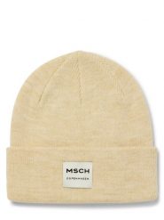 Msch Copenhagen czapka wełniana MSCHMojo Kobiety Wełna beżowy, ONE SIZE. Brązowe czapki i kapelusze damskie MSCH Copenhagen, na zimę, bez wzorów, z dzianiny, eleganckie. Za 89.95 zł.