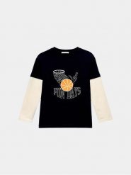 Tom Tailor Bluzka 1037530 Granatowy Regular Fit. Niebieskie t-shirty dla chłopców Tom Tailor, bez wzorów, z bawełny, bez ramiączek. Za 39.99 zł.