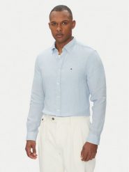 Tommy Hilfiger Koszula MW0MW34602 Błękitny Regular Fit. Niebieskie koszule męskie Tommy Hilfiger, m, bez wzorów, ze lnu, bez kołnierzyka, bez ramiączek. Za 309.99 zł.