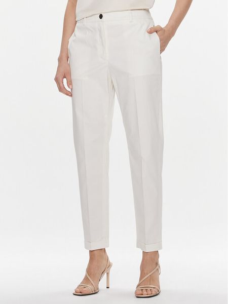 Boss Spodnie materiałowe Tachinoa 50490057 Beżowy Regular Fit. Brązowe spodnie materiałowe damskie Boss, bez wzorów, z bawełny. Za 399.99 zł.