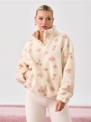 Bluza sherpa ze stójką - Inny. Bluzy damskie Sinsay, l, bez wzorów, bez kaptura. Za 69.99 zł.