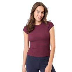Damska slim fit koszulka prążkowana Mandala. Szare koszulki sportowe damskie MANDALA, m, bez wzorów, z bawełny, klasyczne, bez kołnierzyka. Za 255.50 zł.