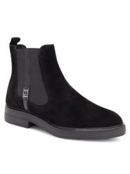 Lasocki Sztyblety ARC-A477-05 Czarny. Czarne botki damskie Lasocki, z materiału, bez obcasa, na płaskiej podeszwie, bez zapięcia. Za 249.99 zł.