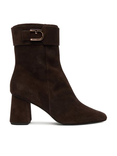 Furla Botki YJ73HIC C10000 AL 3388S 1007 Brązowy. Brązowe botki damskie Furla, ze skóry, bez obcasa, na słupku, bez zapięcia. Za 1,109.00 zł.