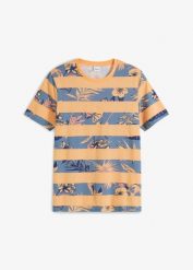 T-shirt. Brązowe t-shirty męskie bonprix, m, bez wzorów, bez kołnierzyka. Za 69.99 zł.