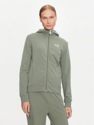 EA7 Emporio Armani Bluza 6DTM10 TJZEZ Zielony Regular Fit. Zielone bluzy damskie EA7 Emporio Armani, xl, bez wzorów, z bawełny, bez kaptura. Za 379.99 zł.