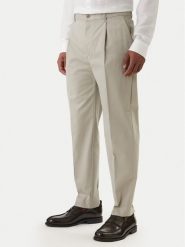 Calvin Klein Chinosy LV04LE612G Beżowy Slim Fit. Brązowe eleganckie spodnie męskie Calvin Klein, m, bez wzorów, z bawełny. Za 399.99 zł.