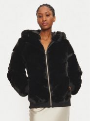 Rinascimento Futro CFC0118311003 Czarny Regular Fit. Czarne płaszcze damskie Rinascimento, s, bez wzorów, z futra, bez kaptura. Za 919.99 zł.