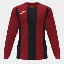 Dżersej z długim rękawem Joma Pisa II. Czarne koszulki sportowe męskie Joma, bez wzorów, z dżerseju, bez kołnierzyka, bez ramiączek, do piłki nożnej. Za 140.00 zł.