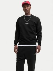 Jack & Jones Bluza Soho 12278791 Czarny Relaxed Fit. Czarne bluzy męskie Jack & Jones, l, bez wzorów, z bawełny, bez kaptura. Za 149.99 zł.