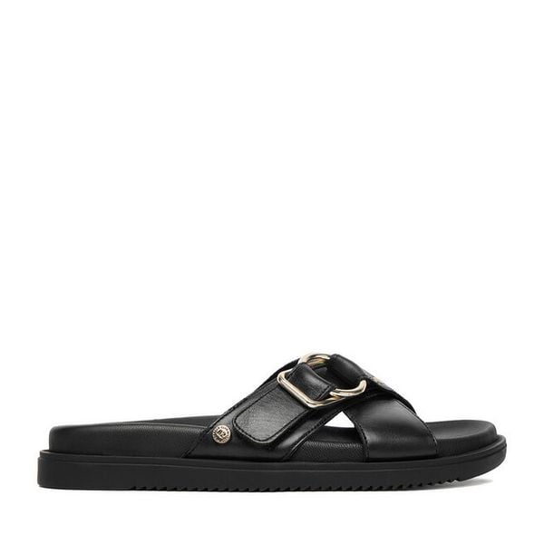 Klapki Beverly Hills Polo Club. Czarne klapki damskie Beverly Hills Polo Club, bez wzorów, bez obcasa. Za 296.99 zł.
