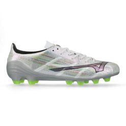 Buty piłkarskie Mizuno Alpha II Pro MD. Białe buty sportowe męskie Mizuno, bez zapięcia, do piłki nożnej. Za 499.99 zł.