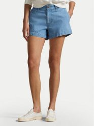 Polo Ralph Lauren Szorty jeansowe 211963799001 Niebieski Straight Fit. Niebieskie szorty damskie Polo Ralph Lauren, bez wzorów, z bawełny. Za 359.99 zł.