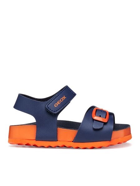 Geox Sandały B Sandal Chalki Boy B652QA 000BC C0659 M Granatowy. Niebieskie sandały chłopięce Geox, ze skóry, bez zapięcia. Za 153.99 zł.