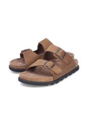 Sandały męskie Quechua 21190-26. Brązowe sandały męskie Rieker, z materiału, z okrągłym noskiem, bez zapięcia. Za 341.00 zł.