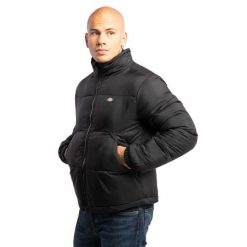 Kurtka zimowa męska Dicies Alatna. Czarne kurtki męskie Dickies, na zimę, m, bez wzorów, sportowe, bez kaptura. W wyprzedaży za 424.70 zł.