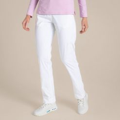 Spodnie damskie Craghoppers NosiLife Milla. Białe spodnie sportowe damskie Craghoppers, bez wzorów, na golfa. W wyprzedaży za 341.80 zł.
