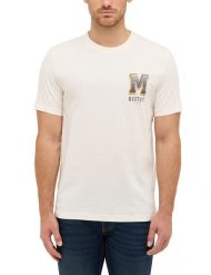 Męski T-Shirt Mustang Style Austin Whisper White 1016868 2013. Białe t-shirty męskie Mustang, m, bez wzorów, bez kołnierzyka. Za 79.99 zł.