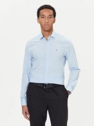 Tommy Hilfiger Koszula MW0MW40524 Błękitny Slim Fit. Niebieskie koszule męskie Tommy Hilfiger, m, bez wzorów, z bawełny, biznesowe, bez kołnierzyka, bez ramiączek. Za 329.99 zł.