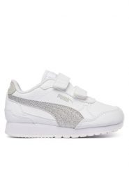 Puma Sneakersy St Runner V4 Glitter 401587 01 Biały. Białe buty sportowe dziewczęce Puma, bez wzorów, ze skóry, bez zapięcia. Za 219.99 zł.