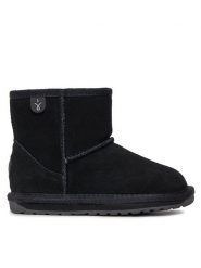EMU Australia Śniegowce Wallaby Mini K10103 Czarny. Czarne buty zimowe dziewczęce Emu Australia, ze skóry, bez zapięcia. Za 319.00 zł.