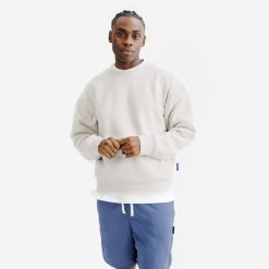 Bluza męska Elementals okrągły dekolt. Zielone bluzy męskie Decathlon, m, bez wzorów, z bawełny, bez kaptura. W wyprzedaży za 129.99 zł.