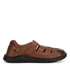 Sandały Go Soft. Brązowe sandały męskie GO SOFT, bez zapięcia. Za 139.99 zł.