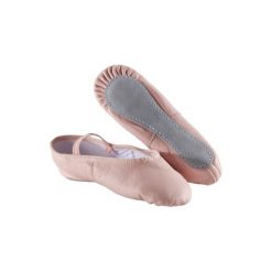 Baletki fitness dla dzieci skórzane. Czerwone baleriny dziewczęce DOMYOS. Za 39.99 zł.