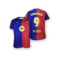 Replika koszulki domowej FC Barcelona 24-25 Premium - Lewandowski 9. Niebieskie koszulki sportowe męskie FC Barcelona, l, bez wzorów, bez kołnierzyka, bez ramiączek, do piłki nożnej. W wyprzedaży za 275.57 zł.
