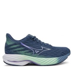 Buty do biegania Mizuno. Szare obuwie sportowe damskie Mizuno, bez wzorów, do biegania, mizuno wave. Za 419.99 zł.