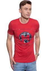 MĘSKI T-SHIRT MUSTANG Aaron C Print 1009910 8347. T-shirty męskie Mustang, m, bez wzorów, bez kołnierzyka. W wyprzedaży za 39.99 zł.