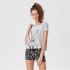 Piżama Looney tunes - Jasny szar. Piżamy damskie Sinsay. Za 49.99 zł.