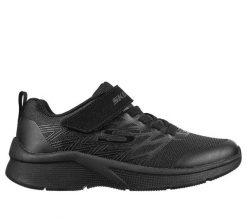 Buty sportowe dziecięce Skechers Microspec Texlor sneakersy czarne (403770L-BBK). Czarne trampki i tenisówki chłopięce Skechers, bez wzorów, z gumy, sportowe, bez zapięcia. Za 232.00 zł.